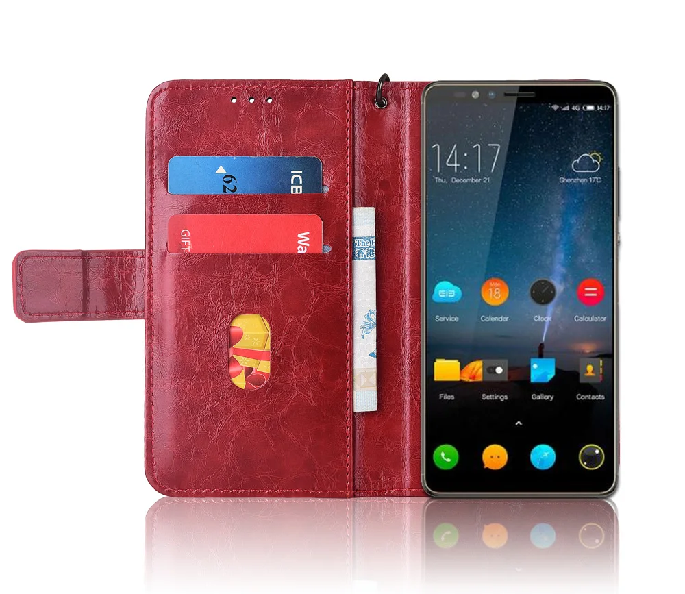 Кожаный чехол-книжка для Elephone A2 Pro Fundas с цветочным принтом 100% специальный