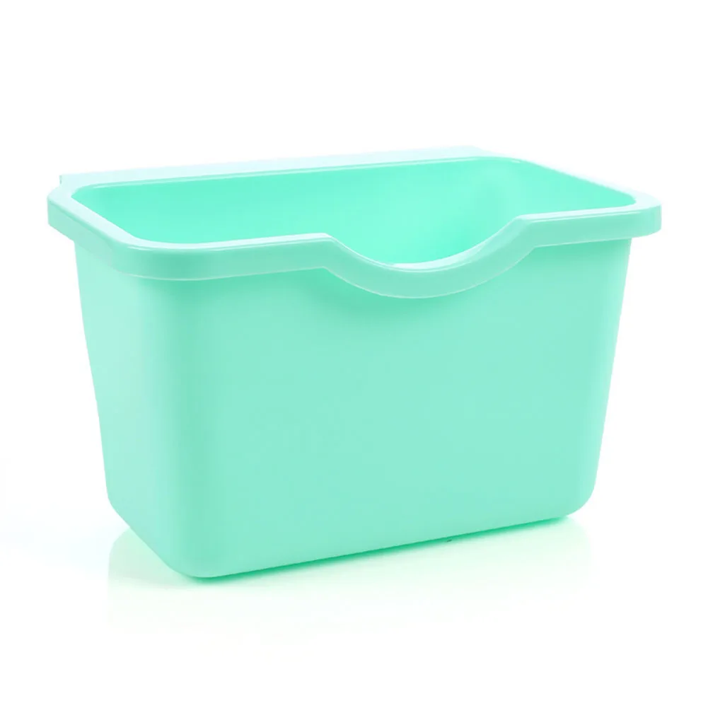 Cyan 1 шт., дверь кухонного шкафа, пластиковая корзина, подвесная корзина для мусора, мусорное ведро, мусорное ведро, контейнер для мусора - Цвет: Cyan