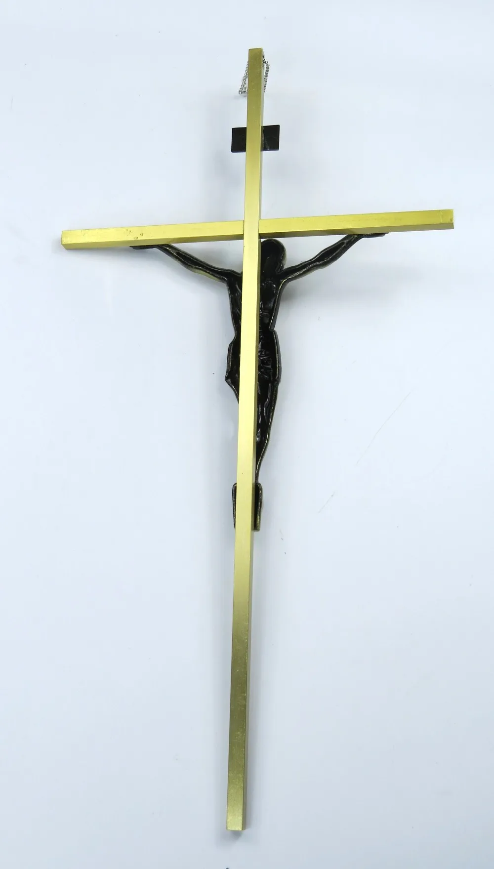 16 дюймов металлическое настенное Распятие Иисуса Христа на INRI Cross домашний декор часовни