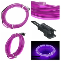 haoyuehao 1 5m car styling ambient light interior decoration light el wire easy sew flexible led neon strip 12v inverter driver