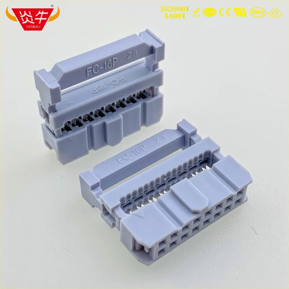 FC 16P гнездо 2 54 мм шаг двойной 2*8P 16 Pin IDC Разъем Разъемы ISP JTAG заголовок для плоского