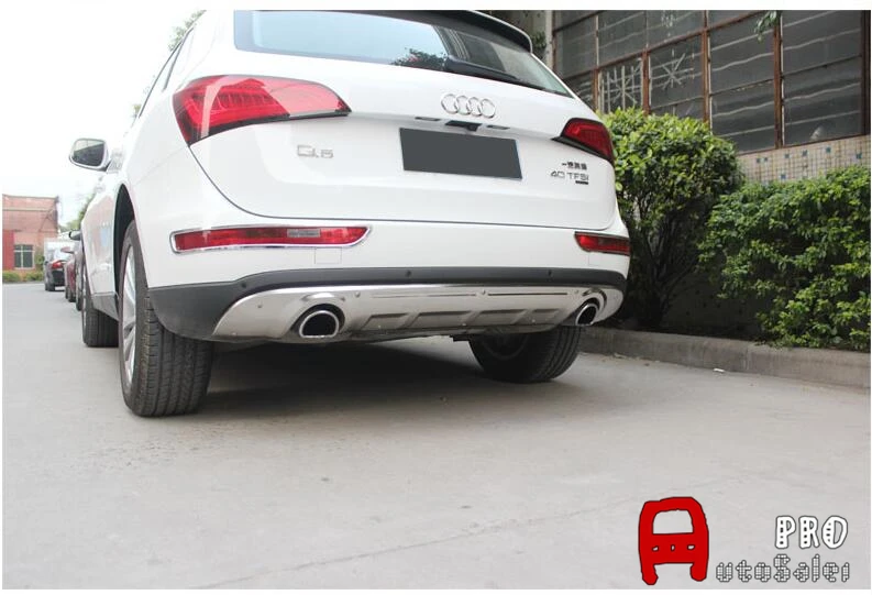 Нержавеющая матовая защита переднего и заднего бампера противоскользящая