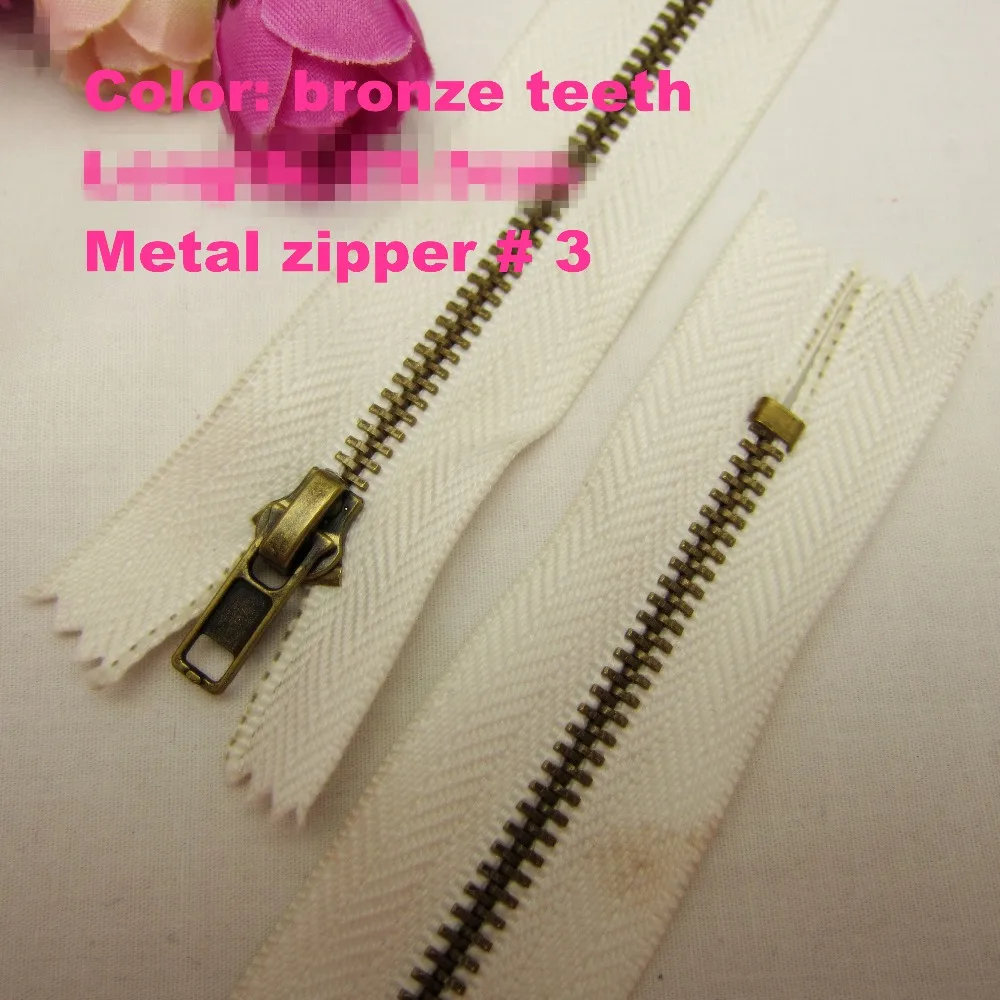 1 шт./5 120 см регулируемая длина металлической молнии желто коричневая белая