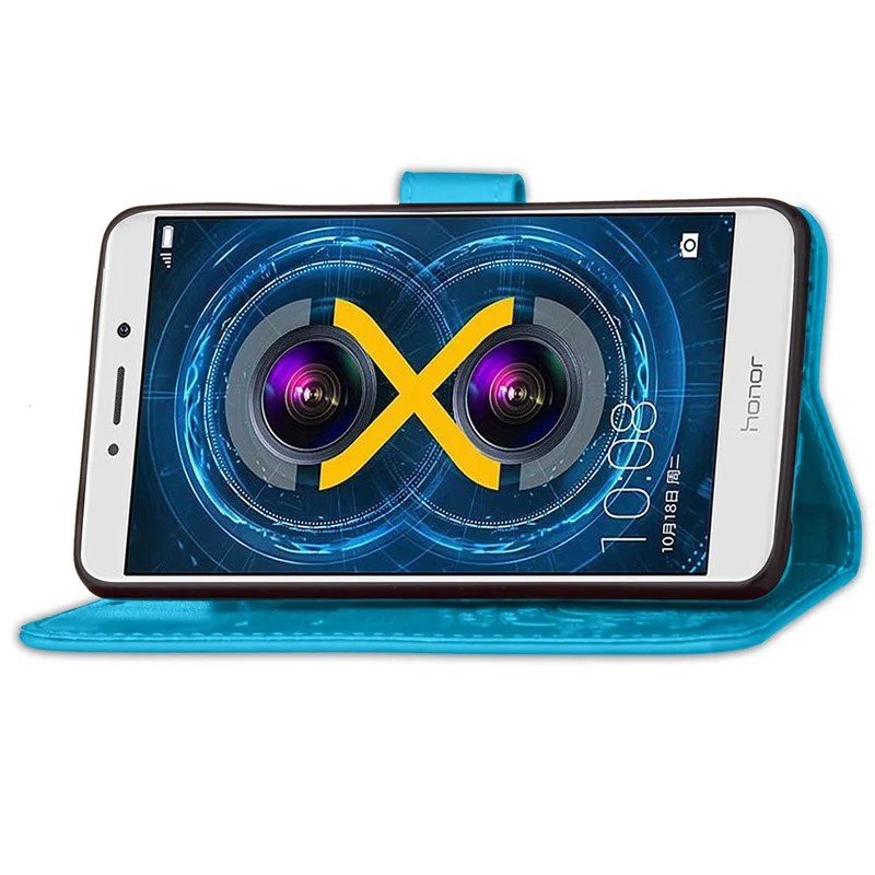 Флип-кейс из искусственной кожи для Huawei Honor 6X чехол-книжка кошелек подставка слот
