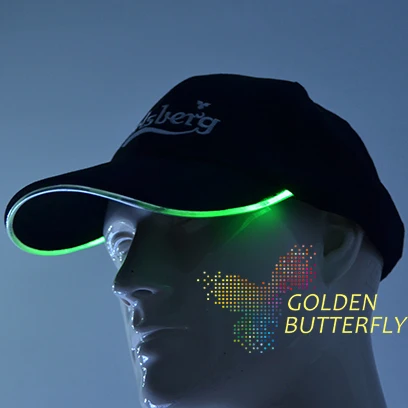 EL остроконечная Кепка 2017 светящиеся бейсболки монохромная полноцветная