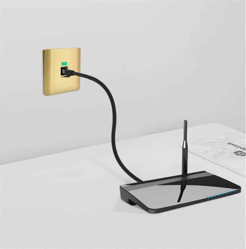 AMPCOM лицевая панель стеновая пластина 1 портовая 2 сетевая телефонная розетка