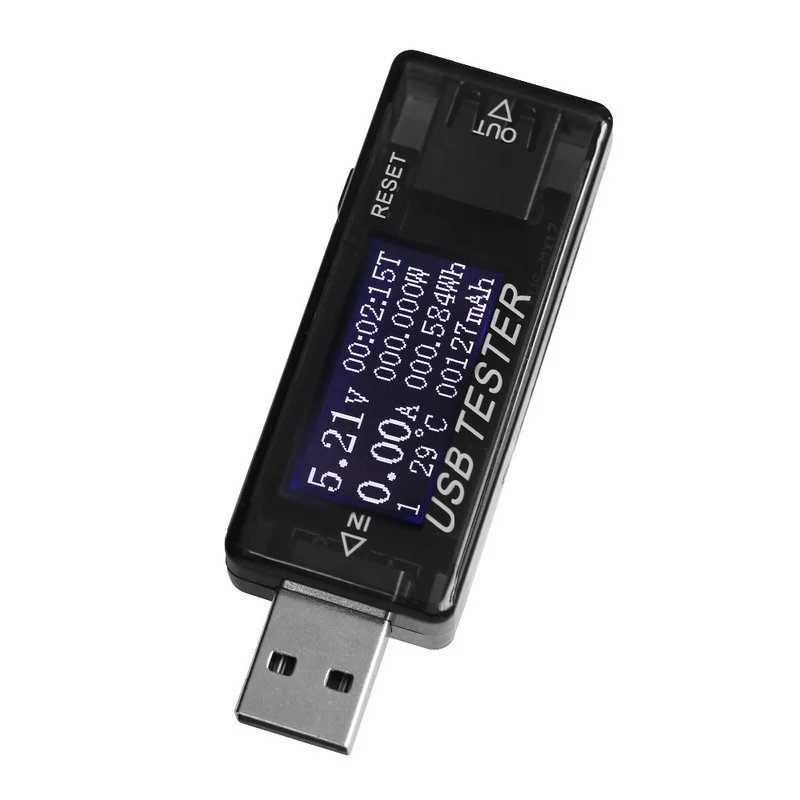 Цифровой USB тестер для аккумуляторов измеритель емкости и напряжения тока со
