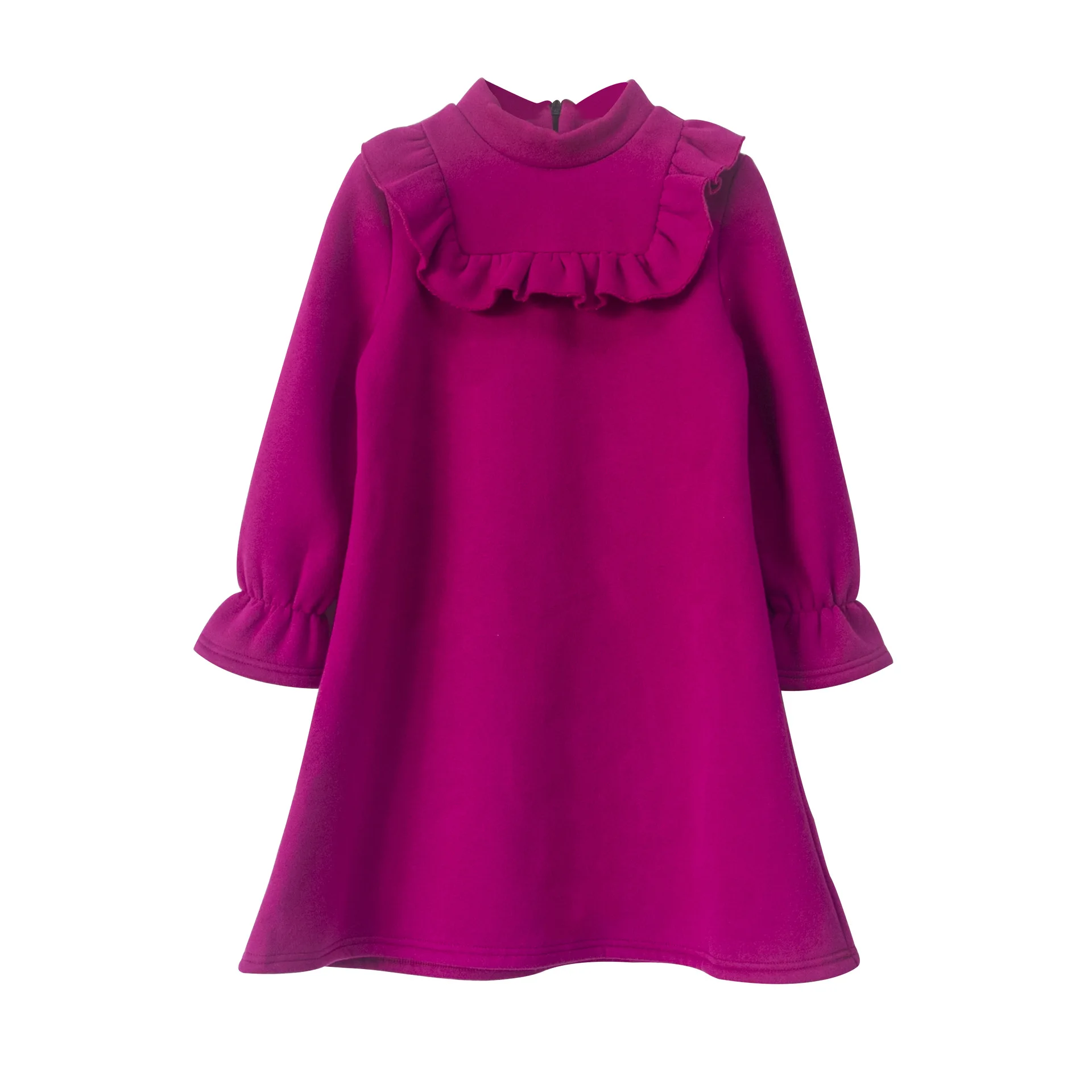 

Teenage Girl Ruffle Princess Dress Autumn Winter Thick Velvet Warm Fleece Sweatshirt Dress 2020 Party Kids Clothes