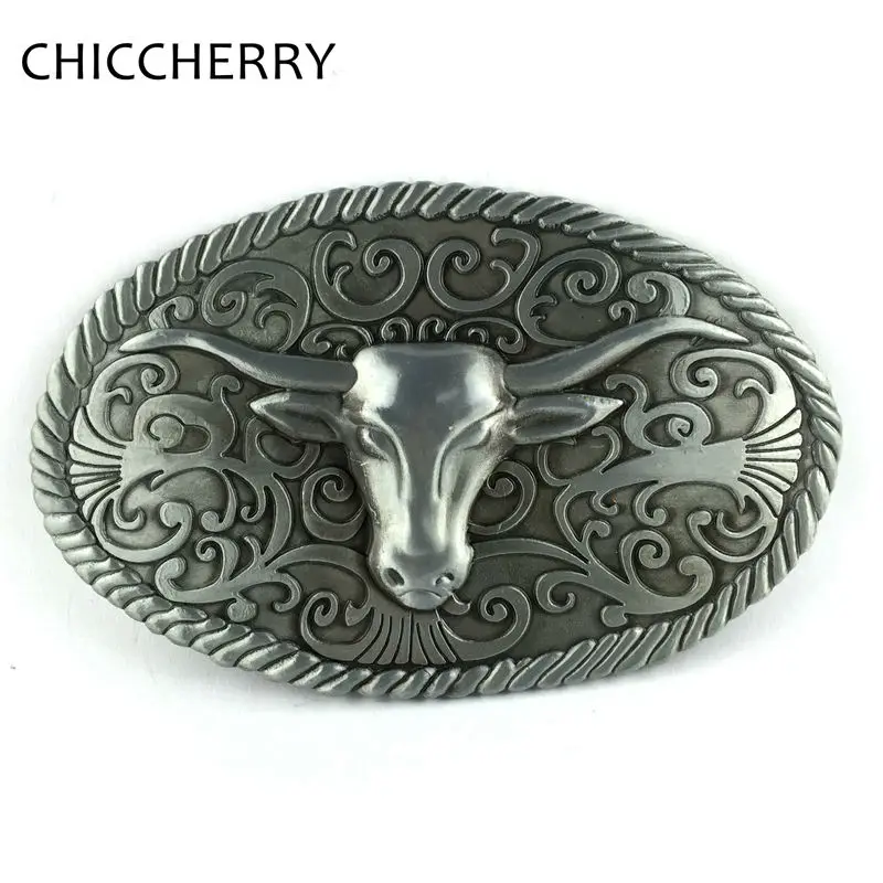Ретро Винтаж Головы Быка металла большой пряжки ремня корова fivelas ковбой hebillas