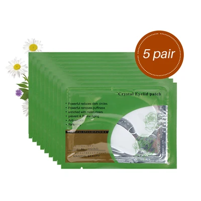 5pair Eye Mask Кристальная коллагеновая маска для глаз, золотистые патчи для глаз, против морщин, маска для лица, сумка для глаз, гель для удаления темных кругов, патчи для глаз, уход за кожей - Цвет: 5pair Eye Mask