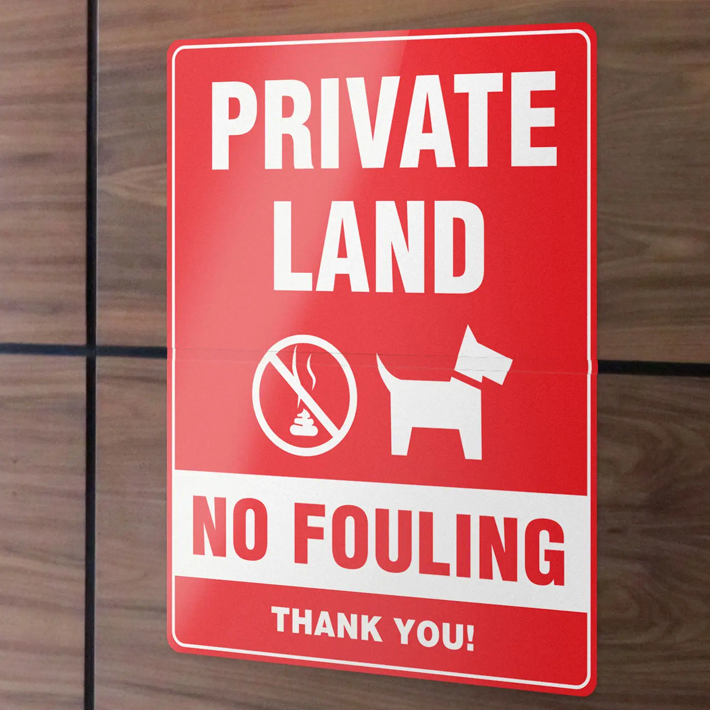 

NO FOULING STICKER - Private Land Property Warning - Weatherproof Vinyl Decal