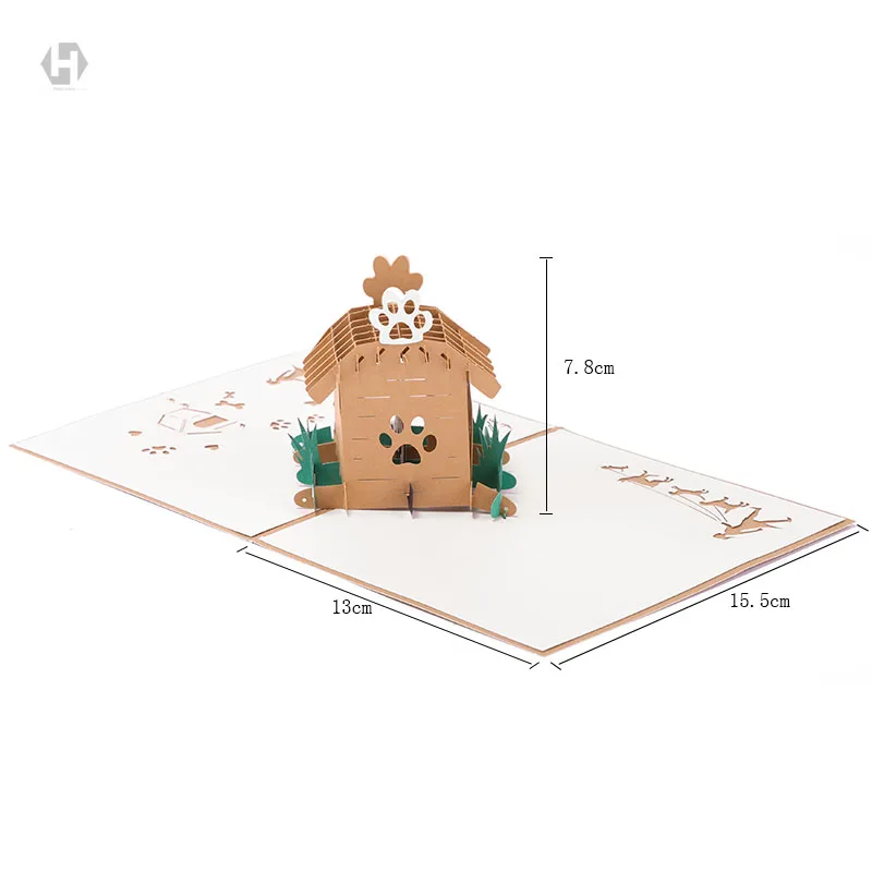3D всплывающие поздравительные карты с конвертом лазерная резка открытка на