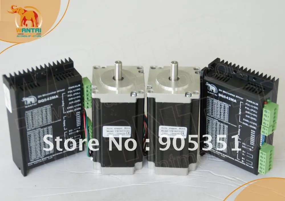 

2Aixs Nema23 Dual Shaft Stepper Motor 428oz-in,3A &50V,4.2A, 125M Driver ,CNC