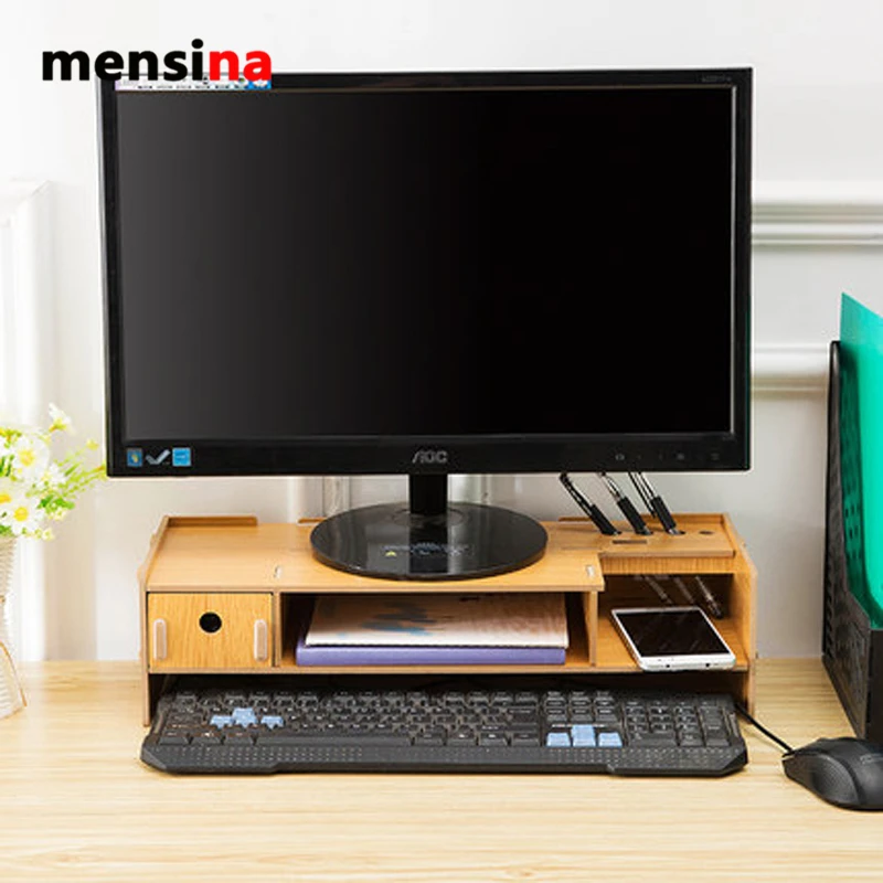 Монитора компьютера увеличивает офисного ЖК-дисплей дисплей поднять полки ящик