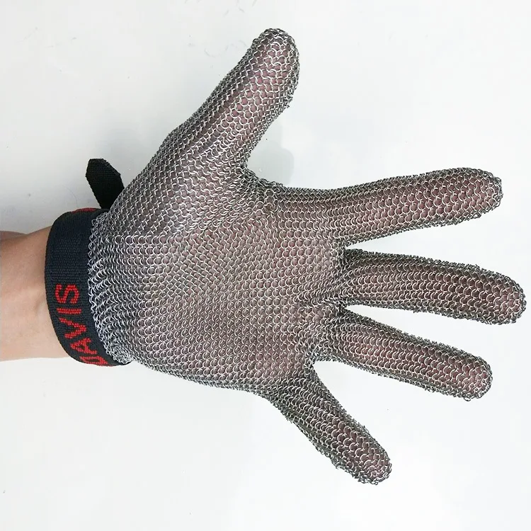 

Stainless Steel Wire Mesh Cut Resistant Gloves Butcher Proof Meat Process Safety Tool Protection Mitten Anti Cut Gloves 1Pcs