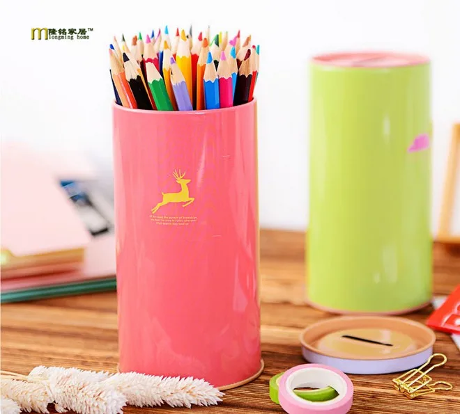 1 шт. персонализированная круглая копилка милая серия жестяная коробка коробочка