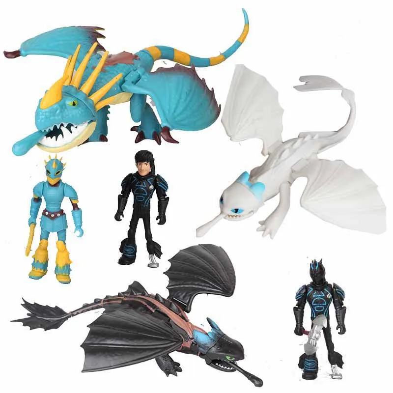 

6pcs/set Dragon Toy Figure Light Fury Toothless Action figure Toy Dragon Doll Toys Children Gifts