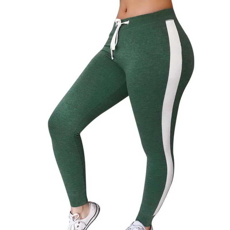 army green NIBESSER, женские модные обтягивающие длинные штаны для фитнеса, повседневные полосатые штаны с эластичной резинкой на талии, спортивные Леггинсы, спортивные штаны для бега, женские брюки - Цвет: army green
