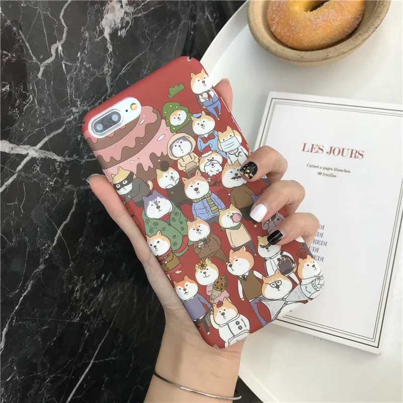 Mouplayca смешной Акита Шиба ину щенок Жесткий PC чехол для телефона Fundas Coque iphone 7 7Plus 6 6S