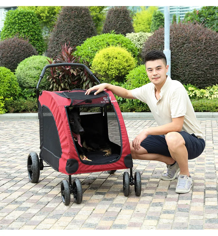 DODOPET большие коляски для собак, вращающаяся на 360 градусов коляска для питомцев, четыре сезона, четыре колеса для собак