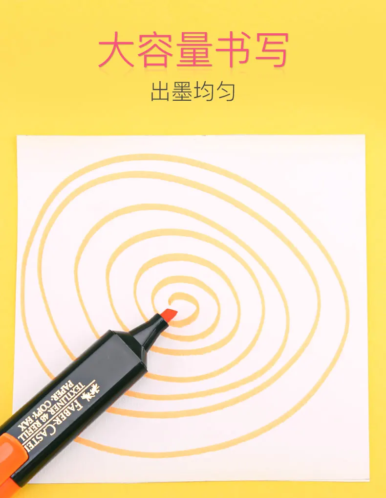 Faber Castell текстлайнер маркеры, фломастер, ручка Скрапбукинг косой фетровый наконечник цветная ручка флуоресцентные школьные маркеры товары для рукоделия