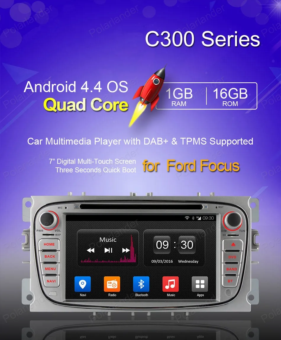 Автомагнитола для Ford Mondeo SMax Cmax Focus II 2 din 16 Гб ПЗУ 1024*600 GPS радио Wi Fi 3G BT Android 4 стерео|gps