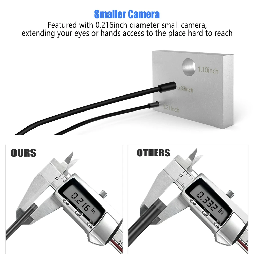 Автомобильный эндоскоп ANCEL WIiFi HD бороскоп камера для осмотра 5,5 мм 1080P 6500K водонепроницаемый сканер Android PC IOS беспроводной Эндоскоп