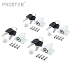 Замок для раздвижных дверей, 4 шт., цинковый сплав