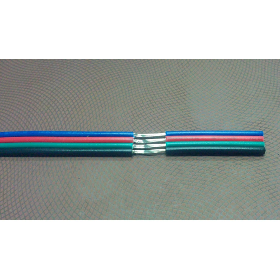 1м 10м 20AWG ПВХ изолированная медная проволока 4-х контактный RGB-кабель для обогревателя LED Электрический Свободный выбор количества метров.