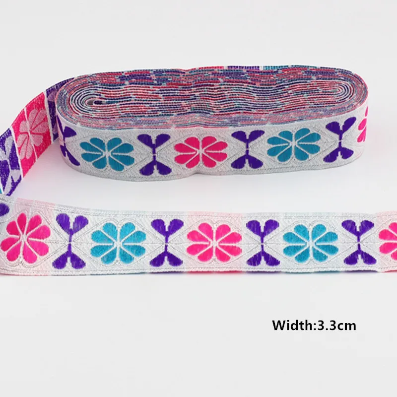 6-7M Colorful Ethnic Style Flower Ribbon Lace Hand-embroidered Curtain Home Textile Clothing Decorative DIY Accessories | Дом и сад