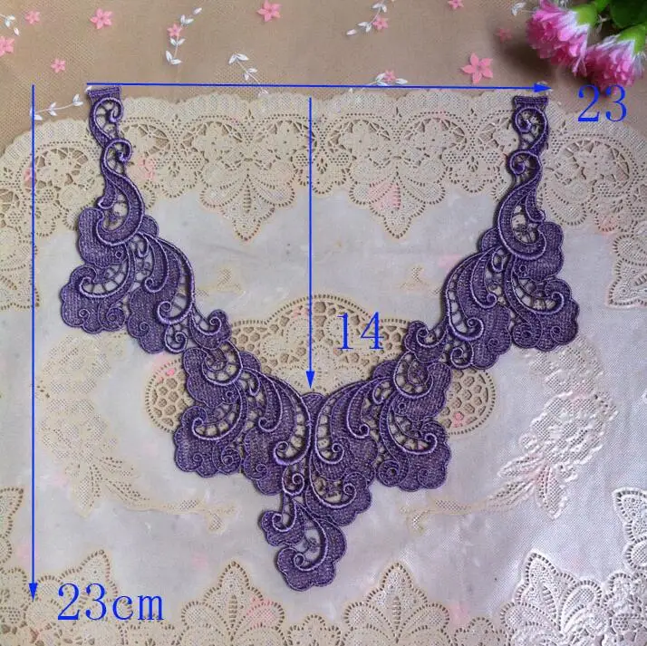 Вышивка венозным цветком 1 шт. 23*23 см кружевной воротник ткань сделай сам