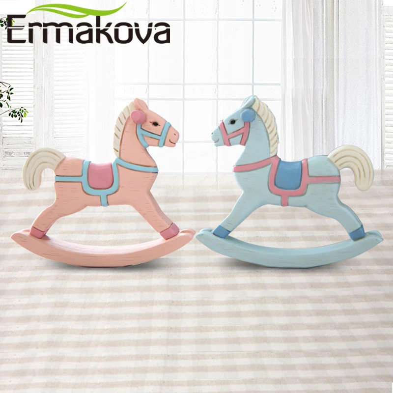 ERMAKOVA 4 дюймовая статуэтка лошади из смолы милая детская лошадка качалка ремесла
