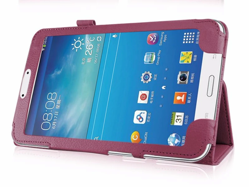 Подставка литчи из искусственной кожи чехол для samsung Galaxy Tab 3 8,0 T310 T311 чехол для samsung Tab3 SM-T310 8,0 дюймов чехол для планшета+ пленка+ ручка