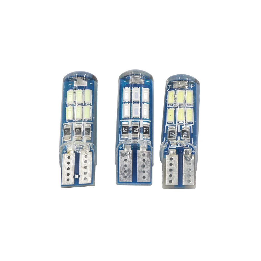 YSY 200 шт. Автомобильные LED T10 W5W led 194 168 15SMD 4014 Белый силиконовый светодиодный свет