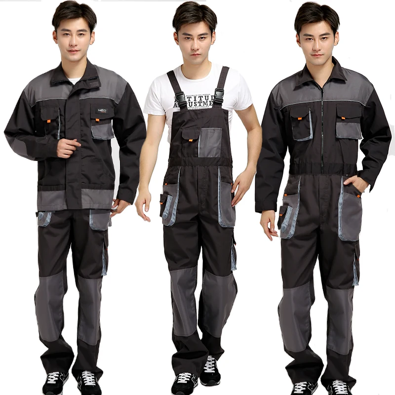 

Bib Overalls Men Work Coveralls Repairman Strap Jumpsuits Pants Working uniforms Plus Size 3XL,4XL