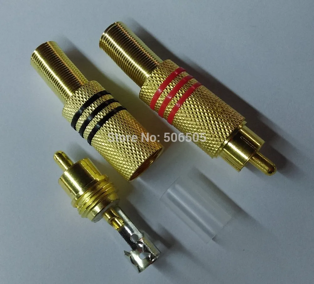 

Высокое качество позолоченный RCA штекер 10 шт./лот