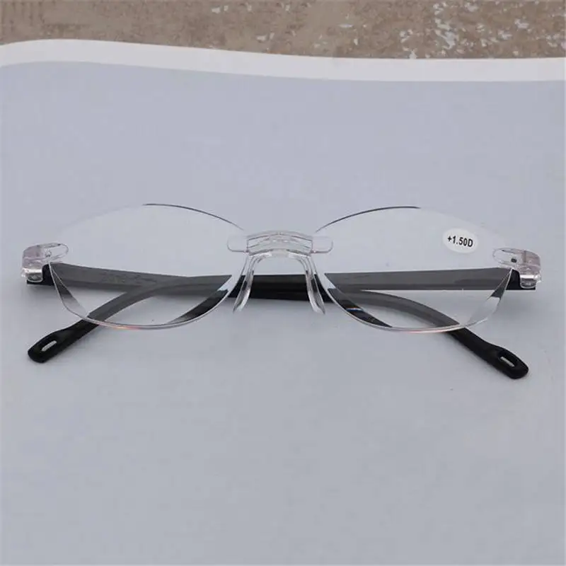 Черный Мужские очки Gafas для дальнозоркости, черные, без рамки, женские розовые, анти-синие очки для чтения+ 1,0+ 1,5+ 2,0+ 2,5+ 3,0+ 3,5+ 4,0 R072 - Цвет оправы: Черный