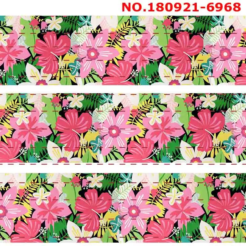 10 ярдов Различные размеры лента с цветочным рисунком|Ленты для шитья| |