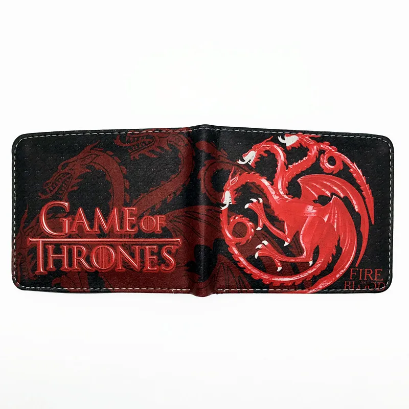 Game of Thrones n Кожаный бумажник Billetera Targaryen из фильма «Игра престолов», кошельки из крови и огненного дракона для мальчиков и девочек, сумочка для денег - Цвет: Game of Thrones n