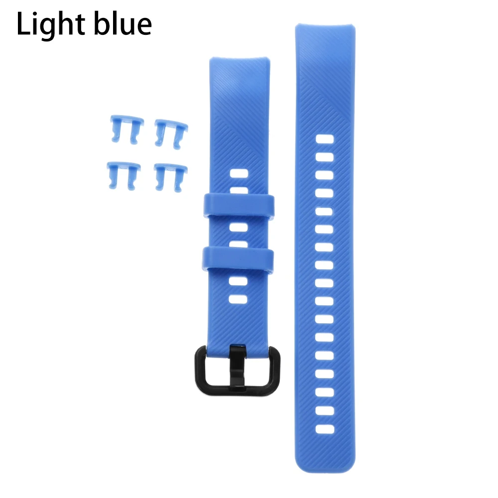 light blue 1 Модные Классические силиконовые часы, браслет, ремешок, спортивные Смарт-часы, ремешок, фитнес-трекер для huawei Honor Band 4 - Цвет: light blue 1