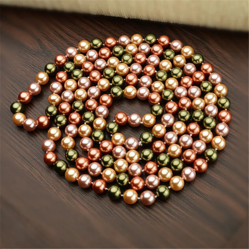 Длинное многослойное жемчужное ожерелье YIKALAISI ожерелья с Медузой для матери