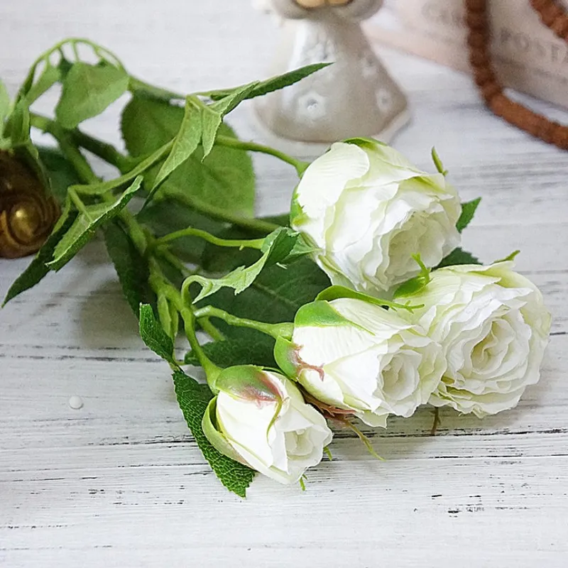 4Heads Artificial rose branch silk+plastic flores Simulation rose flowers for home hotel wedding decoration rose