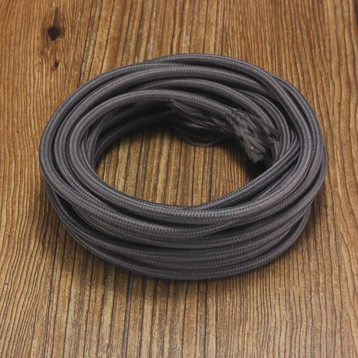 5 м 2 шнура 0,75 см Красочный винтажный Ретро твист плетеный тканевый светильник тканевый кабель Электрический провод для люстры кулон провода ламп - Цвет: Темно-серый