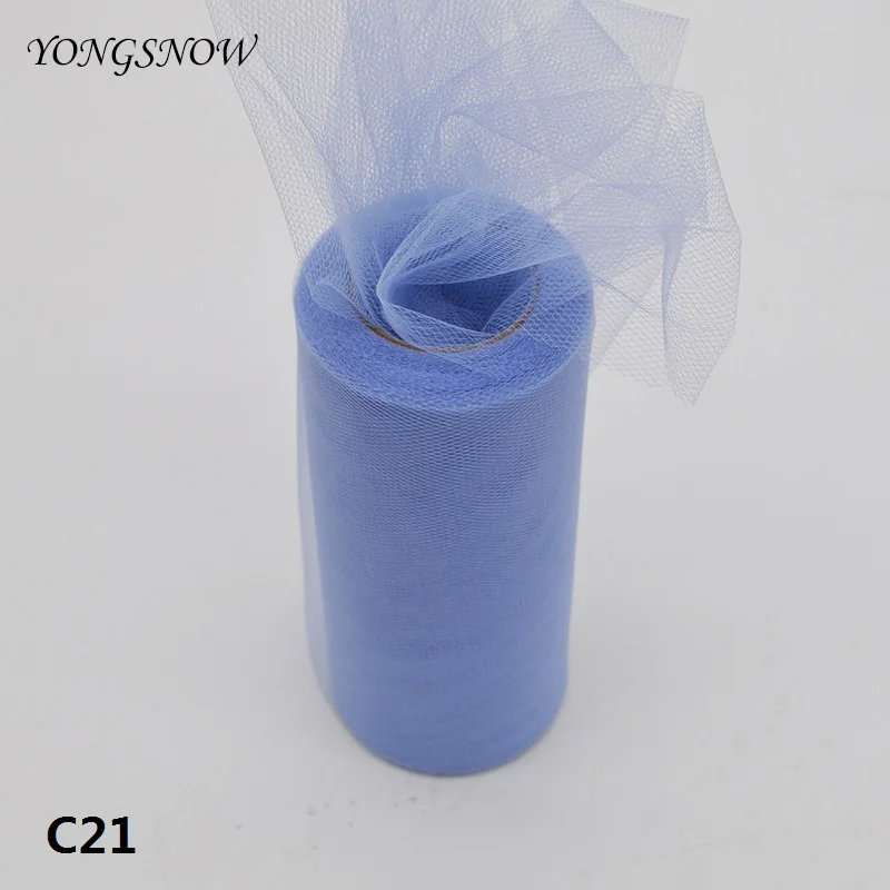 15cm C21 25 ярдов 15 см Тюль в рулонах для свадьбы украшение рулон ткани ремесло Тюлевая пачка платье DIY шелковые органза вечерние поставки - Цвет: 15cm C21