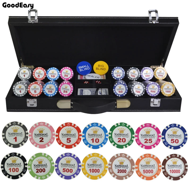 100/200/300/400/500 шт./компл. Золотая Корона покер чип глины Casino Chips в форме фишек Казино