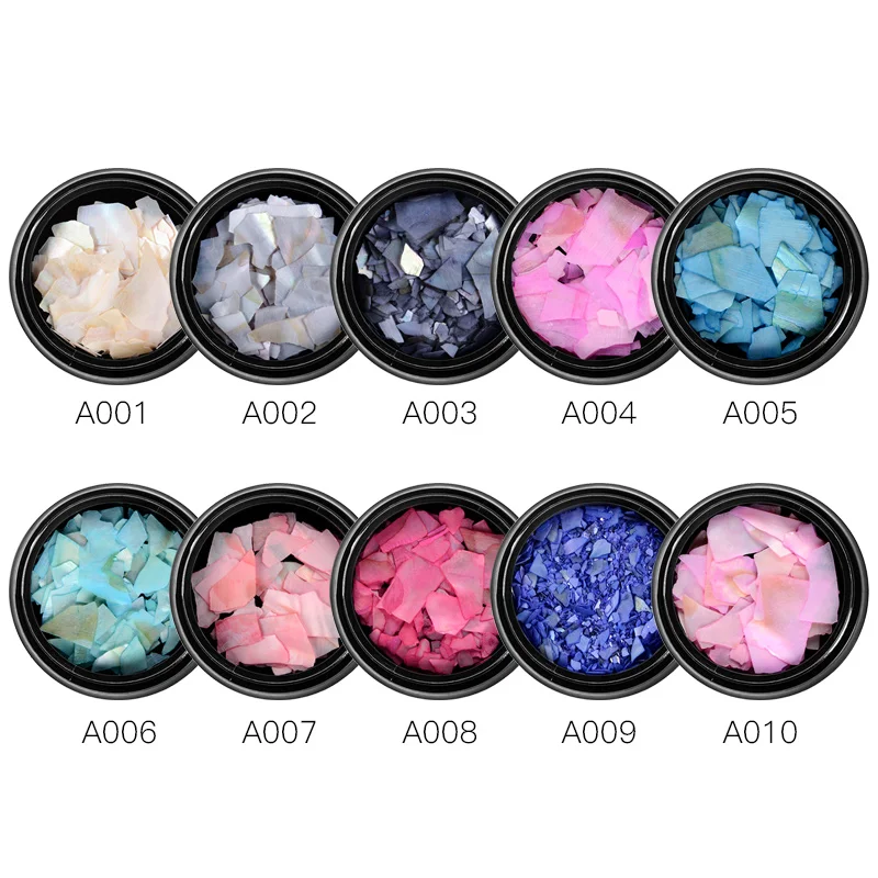 1 коробка нестандартные блестки в виде разбитых ракушек искусственные украшения