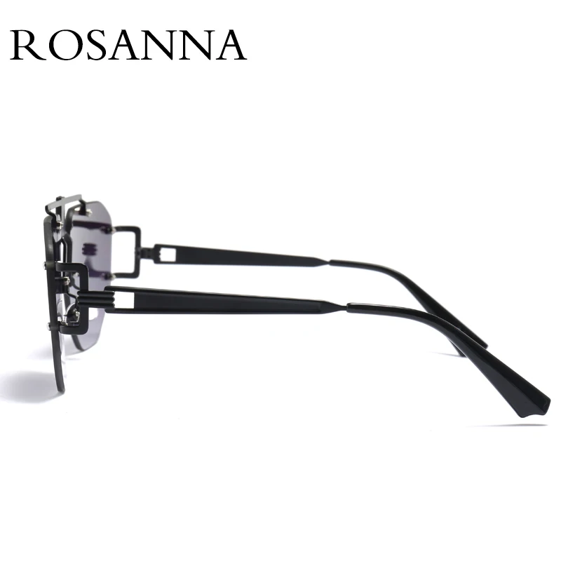 Солнцезащитные очки без оправы UV400 для мужчин и женщин нестандартные брендовые