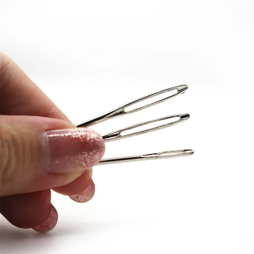 9 шт. большие иглы для глаз вышивка крестиком из нержавеющей стали пряжа вязания