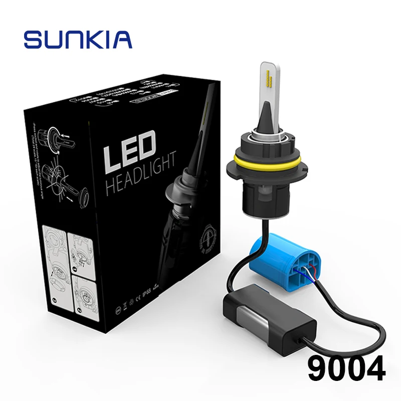 SUNKIA 9004/HB1 9007/HB5 Plug& Play автомобильный головной светильник Hi-Lo луч светодиодный светильник источник Авто стиль вождения лампы наборы ламп