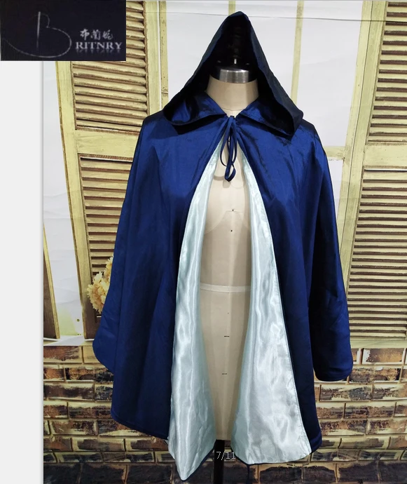 Женская накидка на свадьбу Элегантные зимние аксессуары из тафты синего